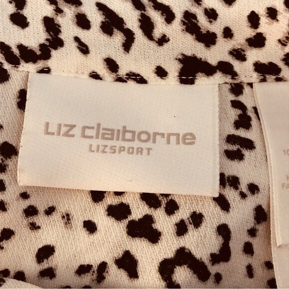 Liz Claiborne LizSport Animal Print Blouse - Picture 4 of 8